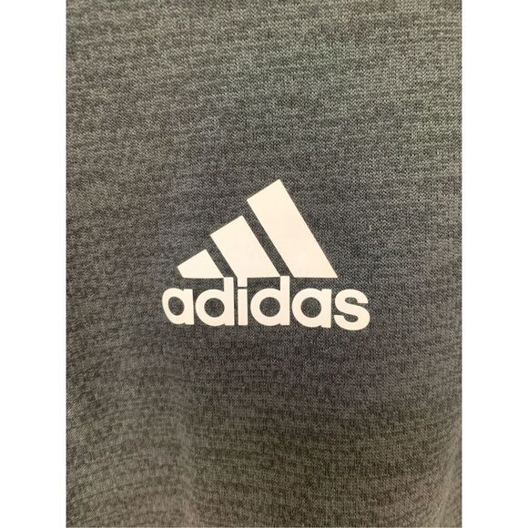 Adidas Climalite Gray 1/4 Zip Collated Training Fleece Sweatshirt - Picture 4 of 8